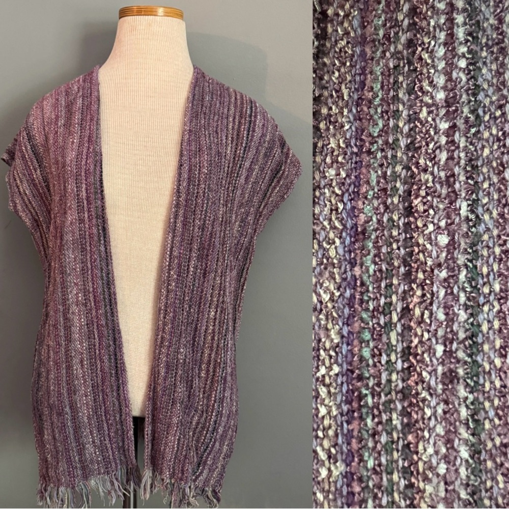 Vintage Fringe Vest Woven Desert Patricia Dahlgren